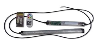8121 Gabionen Leuchte LED 360 Grad 1,40 m RGB + Warm wei mit Fernbed.