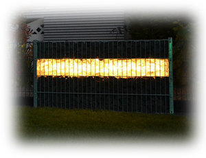 8517 Gabionen Leuchte 230 Volt LED 360- 2 x 0,9 m warm wei�