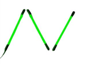 9231 LED Stab Leuchte DEL 3 x 9 Watt Leuchtst�be a 65 cm gr�n 