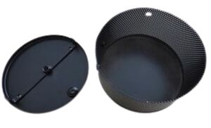 3441 Rundgeh�use Metall  155mm H�he 85mm schwarz mit L�ftungs�ffnungen 