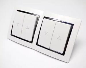 9549 Levina S 2-er Rolladen Taster silberner Rand