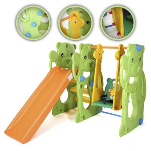Baby Vivo Spielplatzschaukel / Spielgerüst mit Rutsche für Indoor Outdoor - Jungle