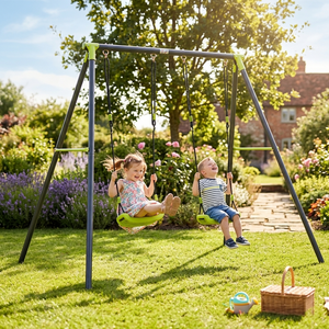 Baby Vivo Kinderschaukel / Schaukelgestell - Doppelschaukel bis 100 kg