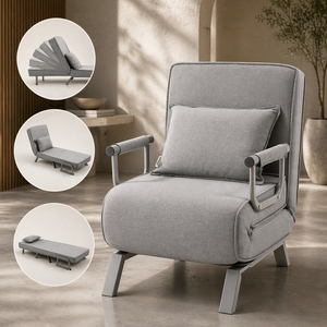 Makika Schlafsessel Schlafsofa Ted klappbar in Grau