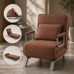 Makika Schlafsessel Schlafsofa Ted klappbar in Braun