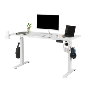 Makika H�henverstellbarer Schreibtisch elektrisch 140 x 70 cm - Wei�