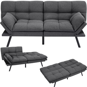 Makika Schlafsofa 3-Sitzer Schlafcouch Paul verstellbar mit Schlaffunktion in Dunkelgrau