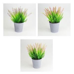 Heidekraut knstliche Erika 31cm im Zinktopf lila, pink oder rosa Dekopflanze