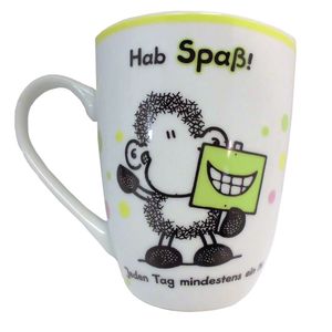 Sheepworld Tasse Lieblingstasse hab Spa� Becher Kaffebecher 0,3l Kaffeetasse