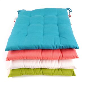 Kissen 4Stck Steppkissen 40x40cm coral, trkis, grn oder creme Sitzkissen