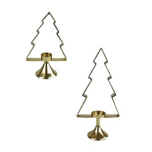 Weihnachtsbaum mit Windlicht gold Gre S oder L Dekobaum Weihnachtsbaum Alu