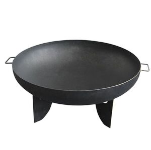 Feuerschale massiv 80cm Stahl 2Griffe Feuerstelle Terrassenfeuer Gartenfeuer