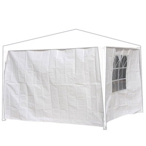 Seitenw�nde Pavillon 3x2m wei� PE 2St�ck 1xDoppelfenster Gartenzelt Seitenteile