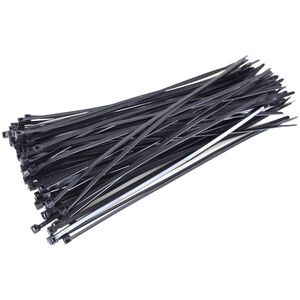 Schwarze Kabelbinder aus Kunststoff 10, 20, 25 oder 30 cm Leitungsbinder