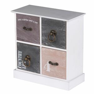 Bakaji Kommode aus Holz, quadratisch, 21 x 10 x 23 cm, Einheitsgre