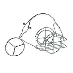 Weinflaschenhalter Fahrrad 33x13x21cm Metall verchromt Weinregal Weinstnder