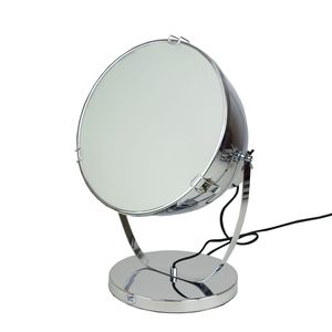 Tischleuchte 34x48cm Chrom Metall Lampe Spotlampe Strahler Fu�schalter Leuchte