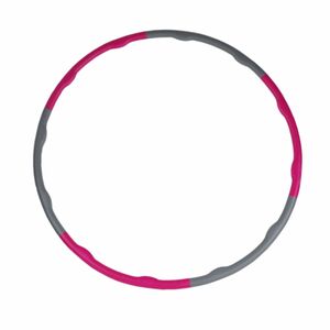 Hula Hoop Reifen Fitnessreifen 100cm 1,2kg zusammensteckbar 6-teilig pink grau
