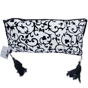 Playboy Kissen 55x30cm Barock Dekokissen Retro Kuschelkissen in wei� / schwarz