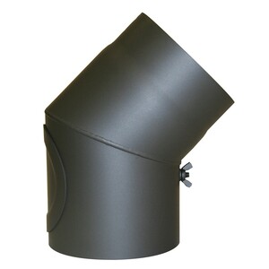 Ofenknie 150mm Bogen 45- mit T�r Senotherm gussgrau