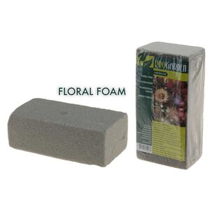 Steckschaum ca. 20x10x7,5cm Schaum f�r Blumen zum Basteln grau