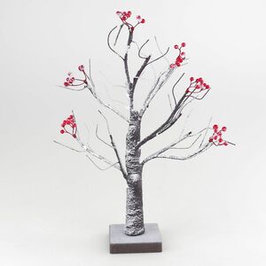 LED Lichterbaum 12LED 45cm Beeren Schattenbaum Batteriebetrieb Weihnachten Deko