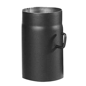 Ofenrohr 150x250x2mm mit Drosselklappe gussgrau Rauchrohr Kaminrohr