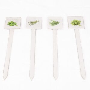 Beetschild ca. 13 x 13 x 58 cm Pflanzschild Holz Kr�uterstecker Pflanzenschild 