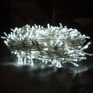 LED Lichterkette 400er Beleuchtung wei Weihnachten transparent innen & auen