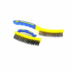 Stahlbrsten-Set 2Stk. Drahtbrste Handdrahtbrste 3-4reihig Handstahlbrstenset