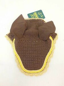 Fliegenhaube Fliegenmaske Fliegenschutz USG Baumwolle braun Vollblut