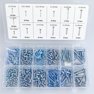 Blechschrauben 350tlg. Set Kreuzschlitz Schrauben mit Linsenkopf im Sortiment