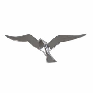 Wandschmuck Flying Bird 35x14cm Aluminium poliert Wanddeko Wandobjekt Vogelfigur