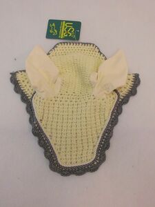 Fliegenhaube Fliegenmaske Fliegenschutz USG Baumwolle beige Vollblut