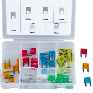 Sicherungssatz Mini 40tlg. Sortiment 5-30A Stecksicherung Auto Flachsicherung
