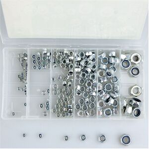 Muttern 195 Teile Set M3-M10 selbstsichernd Sechskantmuttern Sortiment