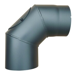 Ofenrohr 150mm Senotherm Universal Bogenknie 90- mit T�r gussgrau Uni Knie
