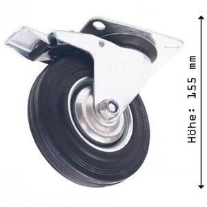 Bockrolle ca.125mm Basic Transportrolle max. 100kg Lenkrolle Stahlblech verzinkt