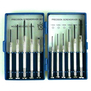 Uhrmacher Pr�zisions Schraubendrehersatz 11tlg. Schlitz, Kreuzschlitz, Magnet