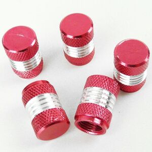 Ventilkappen rot silber 5Stck Aluminium 17mm Ventilverschlsse Auto Tuning