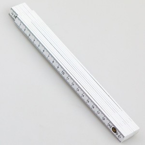 Zollstock 2m PVC weiss Meterstab Gliederma�stab f�r Hand- und Heimwerker