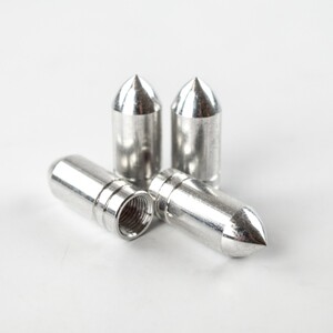 Ventilkappen chrom 4 Stck im Bullet Design mit Zierstreifen Standardgewinde 