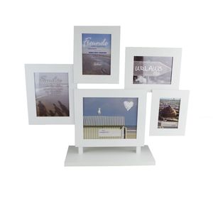 Bilderrahmen 5er wei� Holiday Holz Fotogalerie Galerierahmen Multirahmen