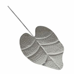 Dekoschalen Lindenblatt Aluminium poliert Design Wandschmuck Dekoration