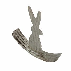 Casablanca Hase aufWippe,Alu vernickeltH.15,5cm