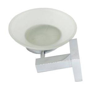 Seifenschale New York mit Halterung Metall verchromt 13,5cm Seifenschalenhalter