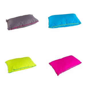 Dekokissen 30x50cm pink, t�rkis, gr�n oder grau mit Paspel Kissen Nackenkissen