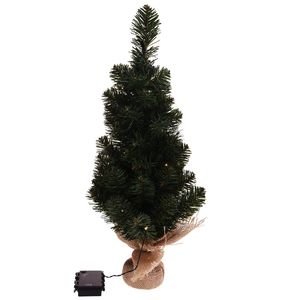 Weihnachtsbaum knstlich grn 60cm LED Jutesack Christbaum Weihnachtslicht Timer