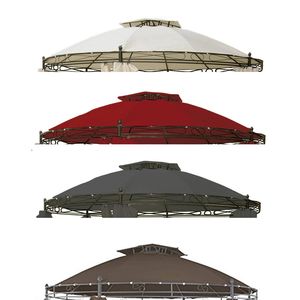 Ersatzdach für Pavillon rund 3,5m beige, rot, grau oder taupe wasserabweisend Dach