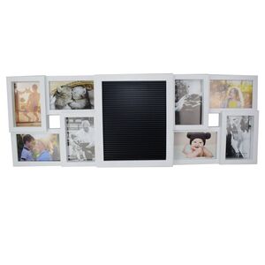 Bilderrahmen wei� Frame & Bord 78x29cm Kunststoff 8 Bilder inkl. Stecktafel